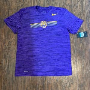 Purple LSU mens dri fit t-shirt size medium